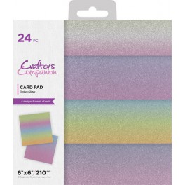 Crafters Companion Ombre Glitter 6x6 Inch Card Pad