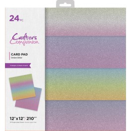 Crafters Companion Ombre Glitter 12 Inch Card Pad