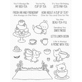 My favorite Things Clear Stamp Set Tea Party Pals