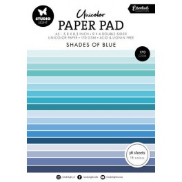 Studio Light Unicolor paper pad Shades of Blue Essent. nr.157