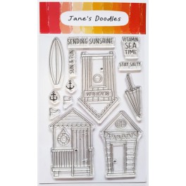 Jane's Doodles Beach Hut Clear Stamps