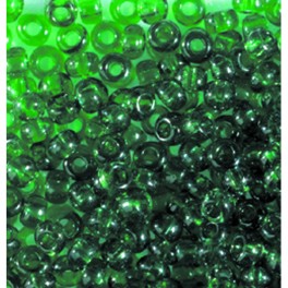Rocailles 3,5mm transparent dunkelgrün