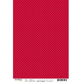Basic Collection Papier A4 "Vintage Red Minidots"