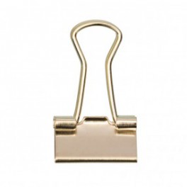 Foldback Klammern 41mm zart goldfarbig