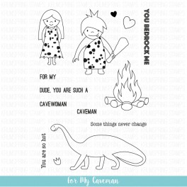 Motivstempelset "For my Caveman"