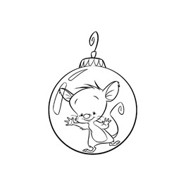 Motivstempel "Mäuschen in der Kugel"