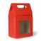 Verpackung mit Fenster klein rot