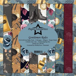 Dixi Craft Paper Favourites Gentlemen Rules 12x12 Inch Paper Pack