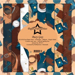 Dixi Craft Paper Favourites Busy Guy 12x12 Inch Paper Pack