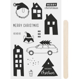Rubbelsticker schwarz X-Mas