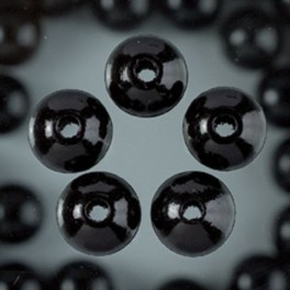 Holzperlen 6mm schwarz