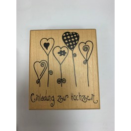 Motivstempel "Einladung zur Hochzeit Ballon"