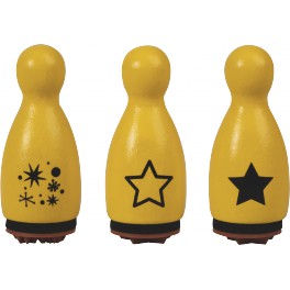 Motivstempel 3er Set Sterne