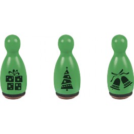 Motivstempel 3er Set Weihnachtsmotive