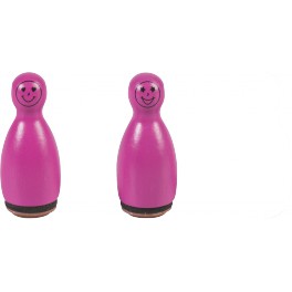 Motivstempel 3er Set Gesichter pink