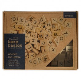 Bare Basics Wooden Tile Letters Scrabble