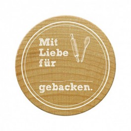 Motivstempel "Mit Liebe für ... gebacken"