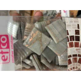 MosaixPro Glassteine 20x20 Goldlinie grau