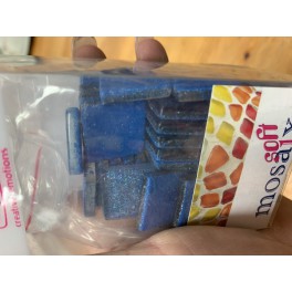 MosaixSoft Glassteine 20x20 Glitter blau