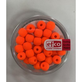 NEON Perlen 6mm orange Großloch