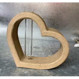 PappArt Figur Herz mit Reagenzglas