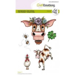 CraftEmotions clearstamps A6 - Cow 1