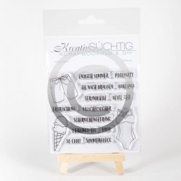 Kreativsüchtig Clearstamp Set "Poolparty"