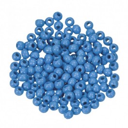 Holzperlen 6mm hellblau
