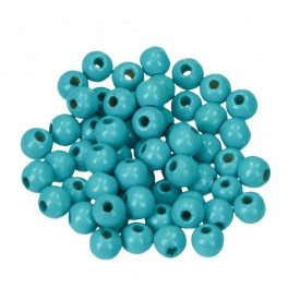 Holzperlen 6mm türkis