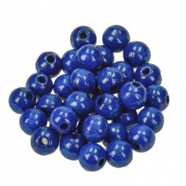Holzperlen 8mm blau