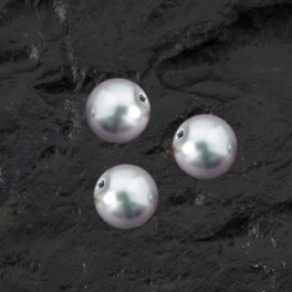 Glaswachsperle 8mm silber