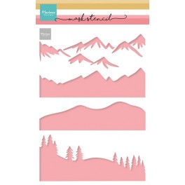 Marianne D Mask Stencil - Mountain Scenery