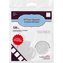 3D Foam Squares White Regular