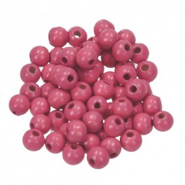 Holzperlen 6mm rosa