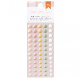 American Crafts Enamel Dots Hello Little Girl