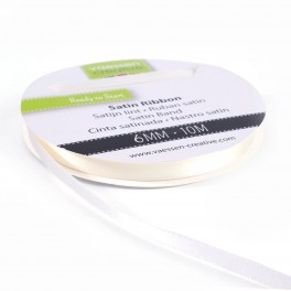 Vaessen Creative • Satinband 6mm Antik Weiß