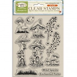 Stamperia Hidden Grove Clear Stamps Mushrooms