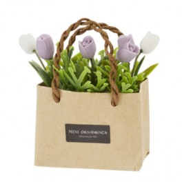 Miniatur Papiertasche mit Blumen