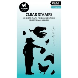 Studio Light Essentials Clear Stamp Chickens