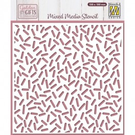 Nellie‘s Choice Golden Gifts Stencil Confetti Sprinkles