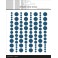 Adhesive Enamel Dots Jeansblue