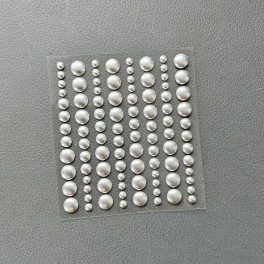 Adhesive Enamel Dots Metallic Silver Matte