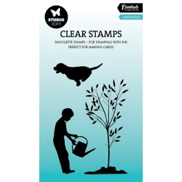 Studio Light Gardening Essentials Silhouette Clear Stamp
