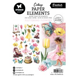 Studio Light Fluttering Flowers Collage Paper Elements