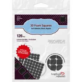 3D Foam Squares Black Regular