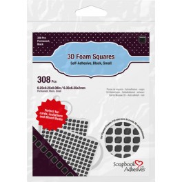 3D Foam Squares Black Small