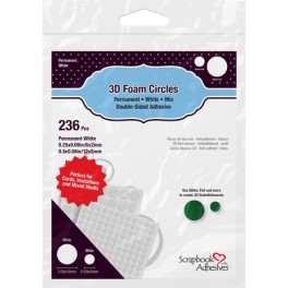 3D Foam Circles White Mix