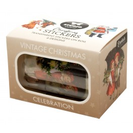 Studio Light Vintage Christmas Transparent Stickers on Roll Celebration