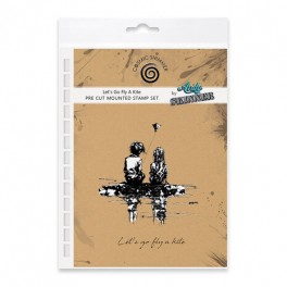 Katy Sue Design Andy Skinner Pre Cut Rubber Stamp Set Let's Go Fly A Kite