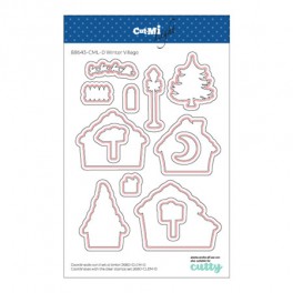 Schneideschablone "Winter Dorf"